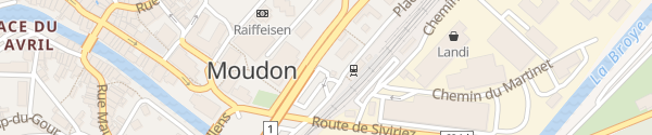Karte Bahnhof Moudon