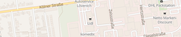 Karte Lidl Dieselstraße Köln