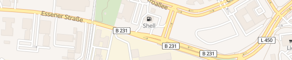 Karte Shell Tankstelle Centroallee 278 Oberhausen