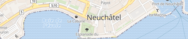 Karte Parkhaus "Parking de Pury" Neuchâtel