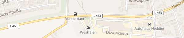 Karte Westfalen Tankstelle Gahlener Straße Dorsten