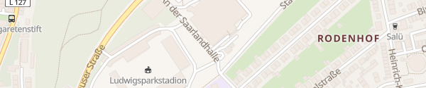 Karte Saarlandhalle / Ludwigsparkstadion Saarbrücken