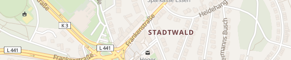 Karte Frankenstraße Essen