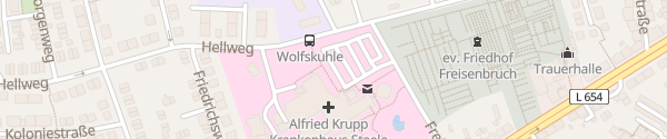 Karte Alfried Krupp Krankenhaus Steele Essen