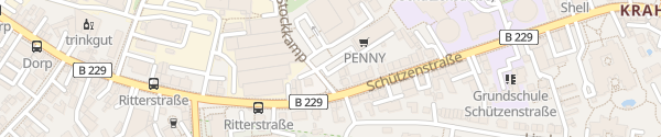 Karte Penny Stockkamp Solingen