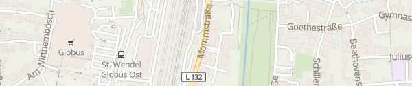 Karte Bahnhof - Am Landratsamt St. Wendel
