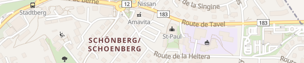 Karte Fribourg Parking de la Heitera Fribourg