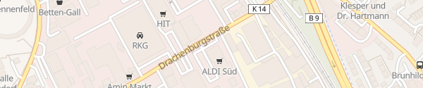 Karte ALDI Süd Drachenburgstraße Bonn