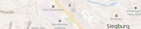Karte ICE-Bahnhof Siegburg