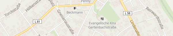 Karte Gertenbachstraße Remscheid