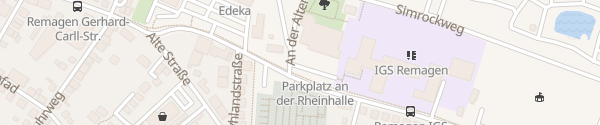 Karte Parkplatz an der Rheinhalle Remagen