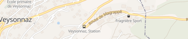 Karte Route de Magrappé Veysonnaz
