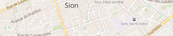 Karte Rue des Creusets Sion