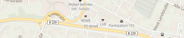 Karte REWE / Lidl Radevormwald