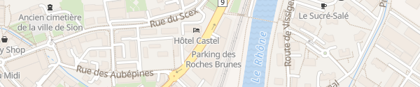 Karte Parking des Roches-Brunes Sion