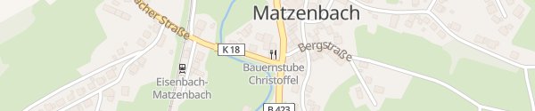 Karte E-Bike Ladestation Gaststätte Bauernstube Matzenbach