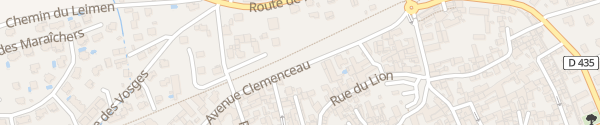 Karte Avenue Clemenceau Rosheim