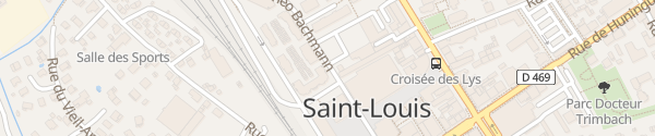 Karte Rue Théo Bachmann Saint-Louis