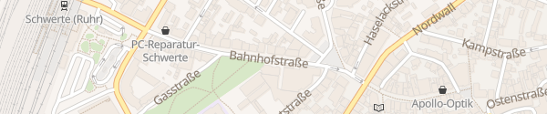 Karte Laterne Bahnhofstraße Schwerte