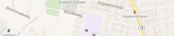 Karte Schulhaus und Sportzone Fiechten Reinach