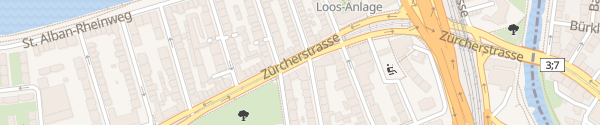 Karte Zürcherstrasse Basel