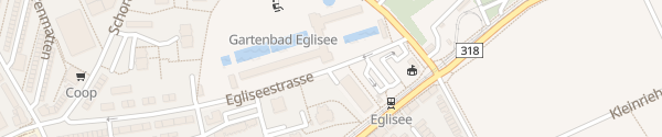 Karte Gartenbad Eglisee Basel
