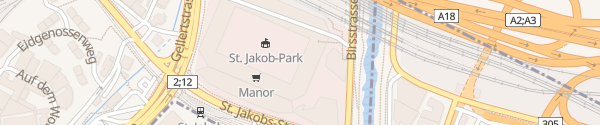 Karte St. Jakob-Park Shopping Center Basel