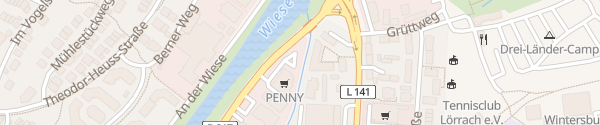 Karte Penny Wiesentalstraße Lörrach