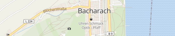 Karte E-Bike Ladesäule Tourist-Information Bacharach