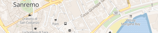Karte Corso G. Garibaldi Sanremo