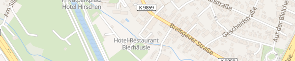 Karte Hotel Restaurant Bierhäusle Freiburg