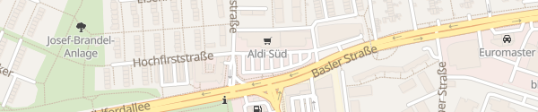 Karte ALDI Süd Basler Straße Freiburg im Breisgau