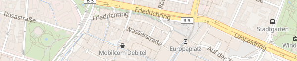 Karte Central Hotel Freiburg im Breisgau