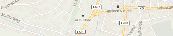 Karte ALDI Nord Herscheider Straße Plettenberg