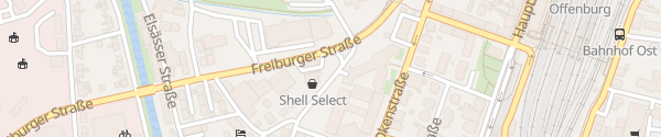 Karte Shell Tankstelle Freiburger Straße Offenburg