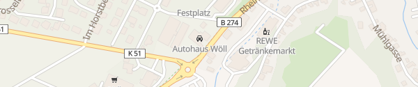 Karte Autohaus Wöll Katzenelnbogen