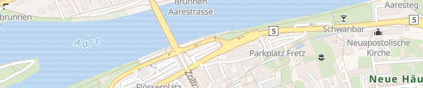 Karte Parkplatz Kettenbrücke Aarau
