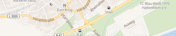 Karte Parkplatz Rheinallee Hattenheim Eltville am Rhein