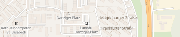 Karte Danziger Platz Landau in der Pfalz