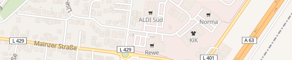 Karte ALDI Süd Saulheim