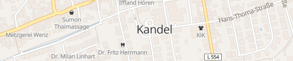 Karte Verbandsgemeindeverwaltung Kandel
