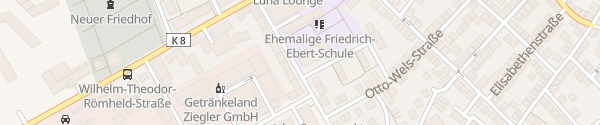 Karte Städtische Kindertagesstätte Friedrich-Ebert-Straße Mainz