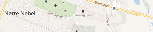 Karte Blåbjergskolen Nørre Nebel
