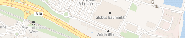 Karte E-Bike Ladestation Globus Baumarkt Wörth am Rhein