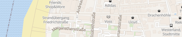 Karte Elisabethstraße Sylt