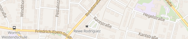 Karte REWE Bebelstraße Worms