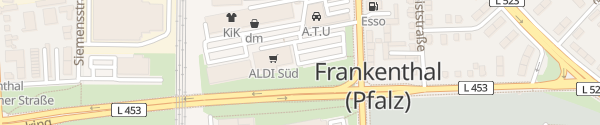 Karte ALDI Süd Wormser Straße Frankenthal