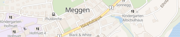 Karte Gemeindezentrum / Coop Meggen