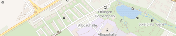 Karte Albgauhalle / Horbachpark Ettlingen