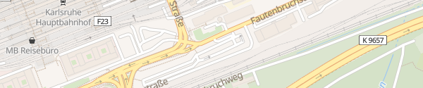 Karte P6 Parkplatz am Hauptbahnhof Karlsruhe